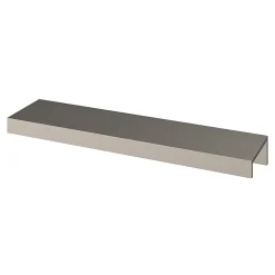 Poignée de meuble Incurvé Skej aluminium effet nickel satin gris l.152mm x l.19mm x H. 35mm entraxe 128mm^GoodHome