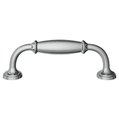 Poignée de meuble nœud Ruis effet chromé gris l.116mm x l.20mm x H. 38mm entraxe 96mm^GoodHome