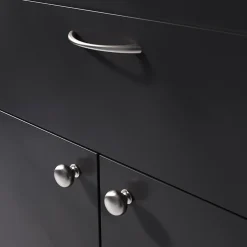 Poignée de meuble nœud Primel effet nickel satin gris l.114mm x l.11mm x H. 27mm entraxe 96mm-GoodHome Outlet