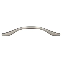 Poignée de meuble nœud Ruis effet nickel satin gris l.169mm x l.10mm x H. 25mm entraxe 128mm-GoodHome Online