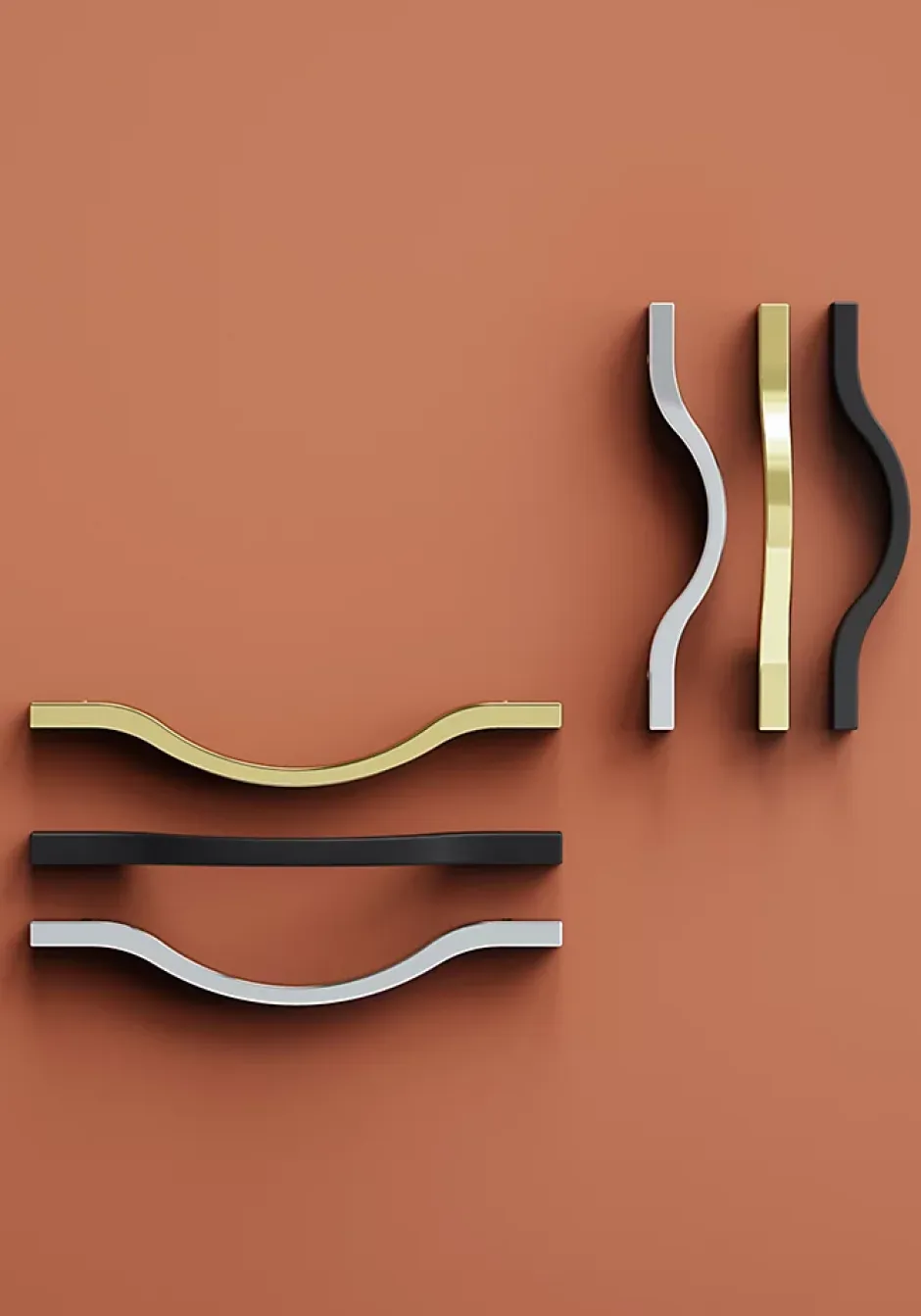 Poignée de meuble nœud Prat aluminium mat noir l.130mm x l.10mm x H. 24mm entraxe 96mm-GoodHome Discount