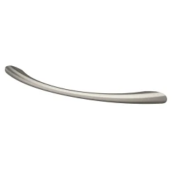 Poignée de meuble nœud Primel effet nickel satin gris l.160mm x l.9mm x H. 27mm entraxe 128mm^GoodHome Sale