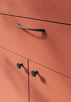 Poignée de meuble nœud Primel mat noir l.160mm x l.9mm x H. 27mm entraxe 128mm^GoodHome Discount