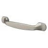 Poignée de meuble nœud Govlin aluminium effet nickel satin gris l.131mm x l.19mm x H. 24mm entraxe 96mm-GoodHome