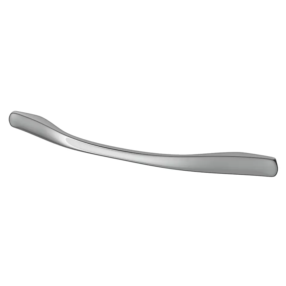 Poignée de meuble nœud Ruis effet chromé gris l.169mm x l.10mm x H. 25mm entraxe 128mm-GoodHome