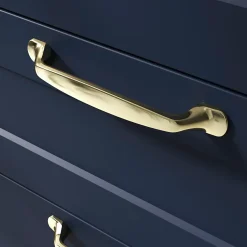 Poignée de meuble nœud Govlin aluminium effet laiton doré l.164mm x l.20mm x H. 24mm entraxe 128mm^GoodHome Online