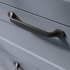 Poignée de meuble nœud Govlin aluminium mat noir l.164mm x l.20mm x H. 24mm entraxe 128mm^GoodHome Discount