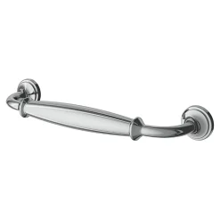 Poignée de meuble nœud Ruis effet chromé gris l.148mm x l.20mm x H. 38mm entraxe 128mm-GoodHome Discount