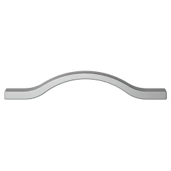 Poignée de meuble nœud Prat aluminium effet chromé gris l.162mm x l.10mm x H. 26mm entraxe 128mm-GoodHome Online