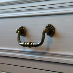 Poignée de meuble nœud Rohan effet laiton satin doré l.122mm x H. 48mm entraxe 96mm- Hot