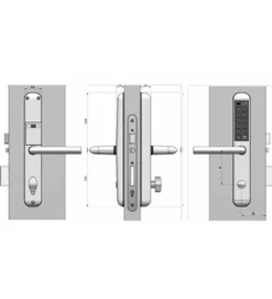 Poignée électronique à code Easykey Slim DOM Serrure pour porte intérieure droite^Autres
