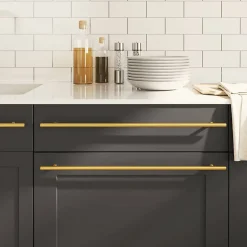 Poignées d armoire 5 pcs doré 480 mm acier inoxydable^Vidaxl Outlet