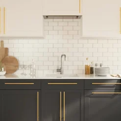 Poignées d armoire 5 pcs doré 320 mm acier inoxydable-Vidaxl Clearance