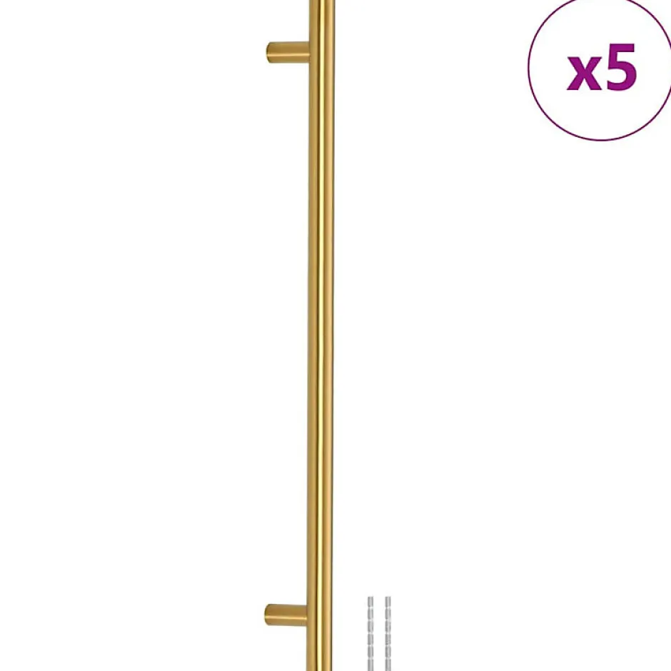 Poignées d armoire 5 pcs doré 320 mm acier inoxydable-Vidaxl Clearance