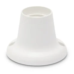 Point lumineux thermoplastique avec douille E27, base droite. Blanc^Velamp Hot