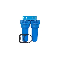 Porte filtre à eau double opaque avec cartouches filtration anti-boue anti-goût^Talassa Discount