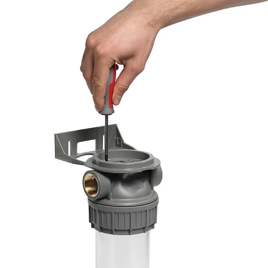 Porte filtres à eau simple 9' 3/4 3P ECOSOFT filtration sous évier connexion 1'-Sinea New