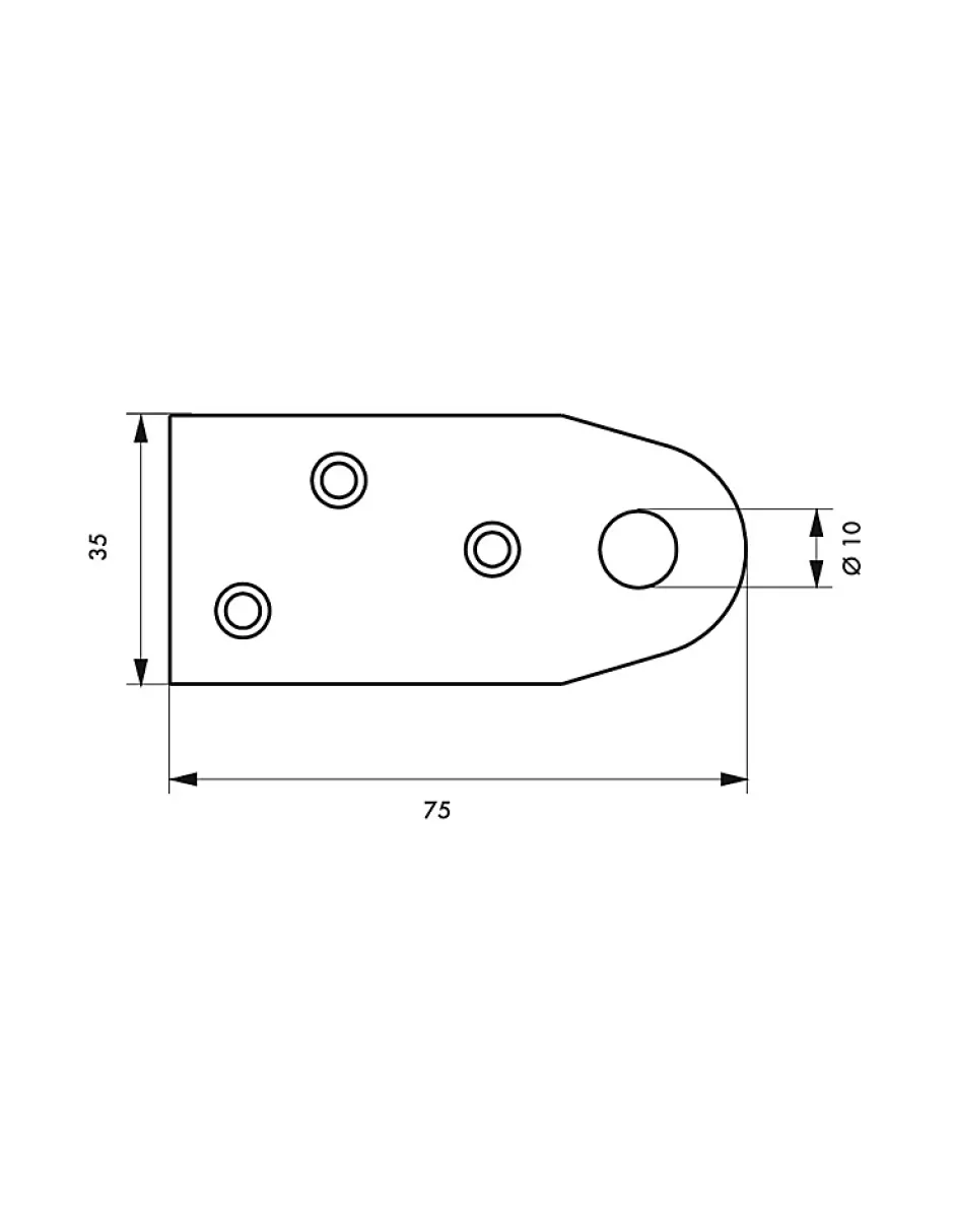 Porte-cadenas à pattes, acier, fermeture de coffres et portes, 2 pattes --Thirard New