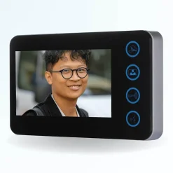 Portier interphone vidéo neo 2 fils - 1 appartement - 1 écran noir - avec lecteur de badge^BT SECURITY Online