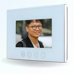 Portier interphone vidéo pili 4 fils - 2 écrans blancs 7