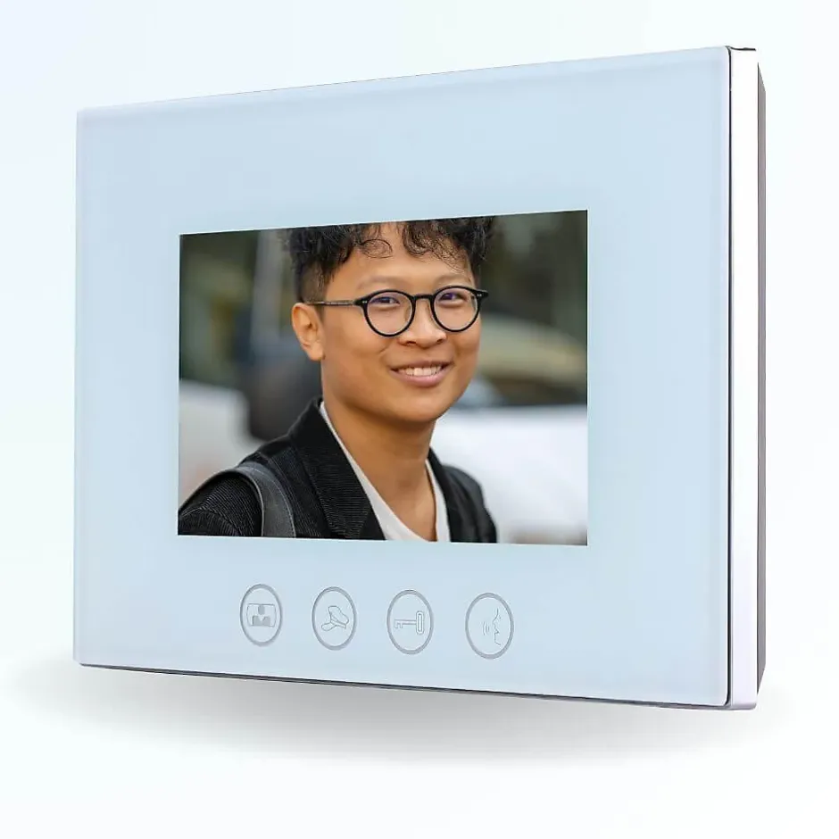 Portier interphone vidéo pili 4 fils - 2 écrans blancs 7" - avec mémoire photos-BT SECURITY Sale