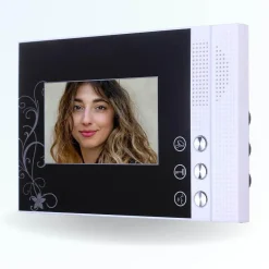 Portier interphone vidéo pili 4 fils - 1 écran noir-BT SECURITY