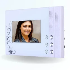 Portier interphone vidéo pili 4 fils - 1 écran blanc-BT SECURITY