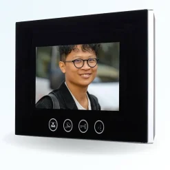 Portier interphone vidéo pino 4 fils - 1 écran noir 7" - avec mémoire photos-BT SECURITY Hot
