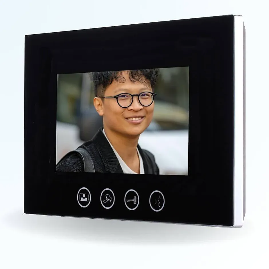 Portier interphone vidéo pino 4 fils - 1 écran noir 7" - avec mémoire photos-BT SECURITY Hot