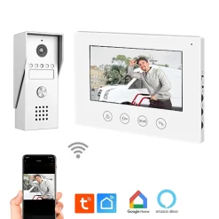 Portier Vidéo filaire connecté Wifi avec Ecran tactile 7p, 2 fils, Contrôle vocal^Kyf Discount