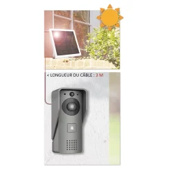 Portier Vidéo Solaire connecté Wifi avec Carillon intérieur 60 mélodies^Kyf Discount
