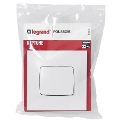Poussoir Neptune plastique blanc^Legrand