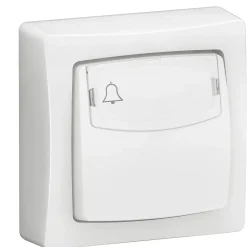 Poussoir simple avec porte étiquette complet blanc-Legrand Outlet