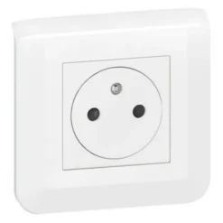 Prise 2 pôles + terre à vis Mosaïc blanc^Legrand Online