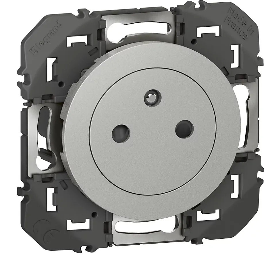 Prise 2 pôles + terre Dooxie aluminium carrée à composer^Legrand Clearance