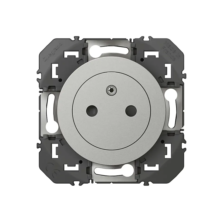 Prise 2 pôles + terre Dooxie aluminium carrée à composer^Legrand Clearance