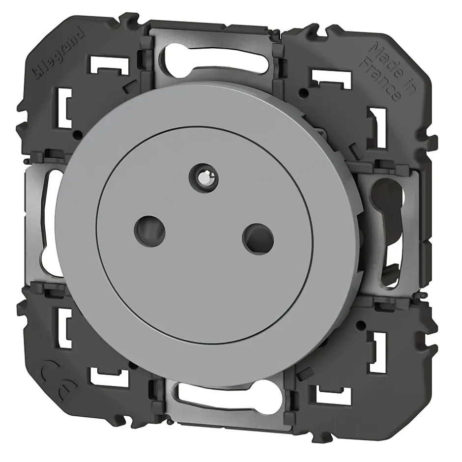 Prise 2 pôles + terre Dooxie aluminium carrée à composer^Legrand Clearance