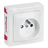 Prise 2 pôles+terre ASL blanc-Legrand Online