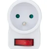 Prise 16A avec interrupteur - Blanc -^Zenitech Discount
