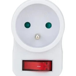 Prise 16A avec interrupteur - Blanc -^Zenitech Discount