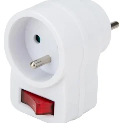 Prise 16A avec interrupteur - Blanc -^Zenitech Discount