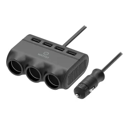 Prise allume cigare 3 sorties + 4 ports USB Watt&Co-Watt & Co New