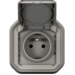 Prise avec clapet Plexo gris à griffes^Legrand Outlet