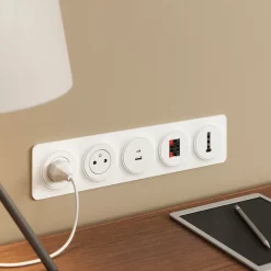 Prise avec terre affleurante Espen blanc à composer-Jacobsen Outlet