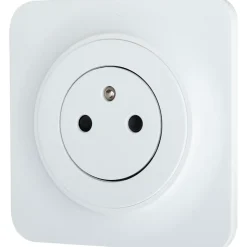 Prise avec terre affleurante en saillie Espen blanc composable-Jacobsen Best