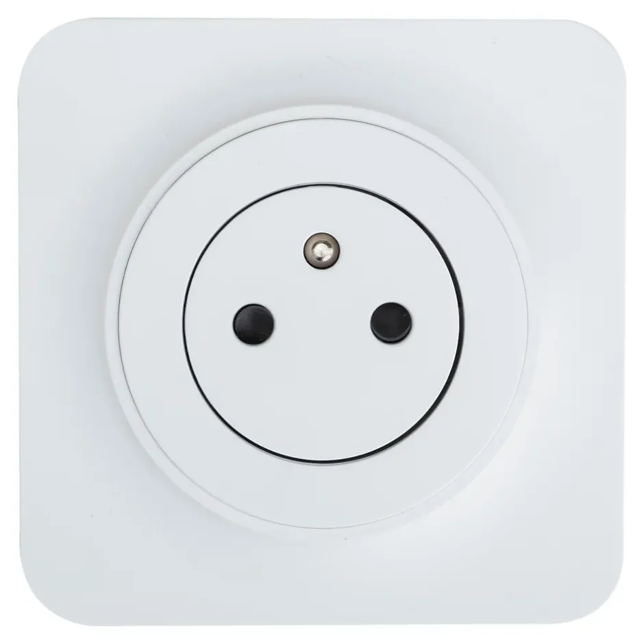 Prise avec terre affleurante en saillie Espen blanc composable-Jacobsen Best