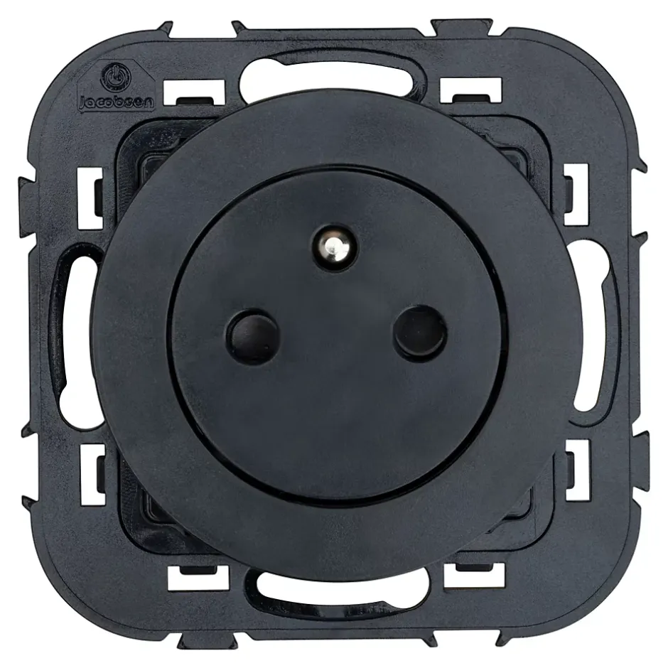 Prise avec terre affleurante Espen noir à composer^Jacobsen Clearance