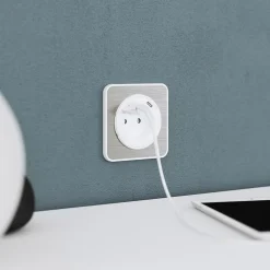 Prise avec terre Espen noir à composer + 1xUSB-A + 1xUSB-C^Jacobsen New