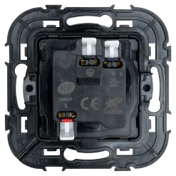 Prise avec terre Espen noir à composer, lot de 5^Jacobsen New