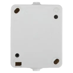 Prise avec terre étanche en saillie gris complet - H 7,6 cm / L 5,5 cm / P 4,3 cm-